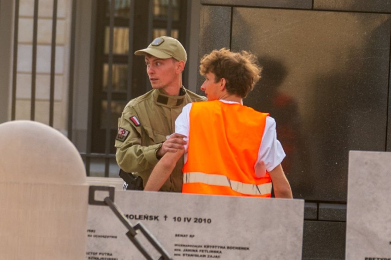 Incydent pod Pałacem Prezydenckim. SOP zatrzymała aktywistów.