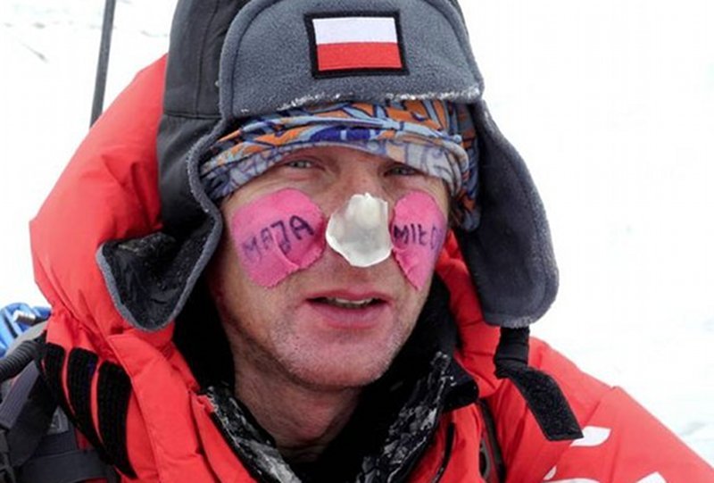 Janusz Gołąb po zejściu do bazy