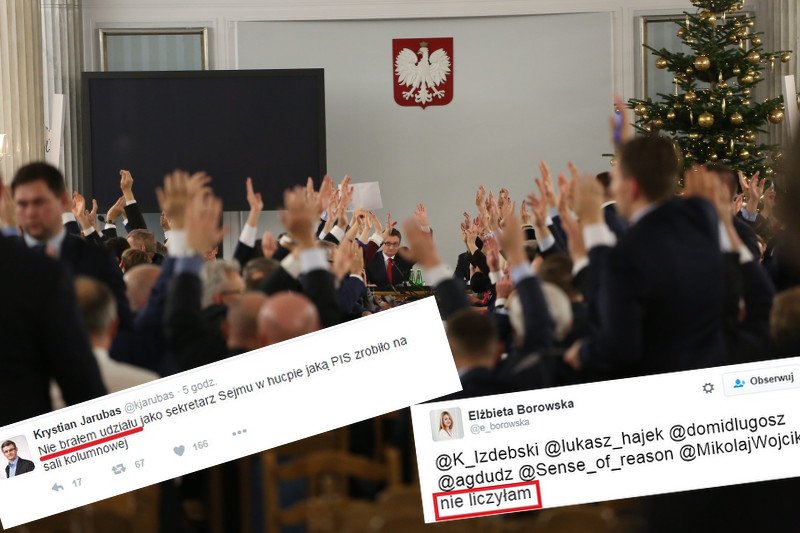 W stenogramie z posiedzenia w Sali Kolumnowej są bzdury - wymieniono w nim dwoje posłów jako liczących głosy, a oni wcale nie liczyli