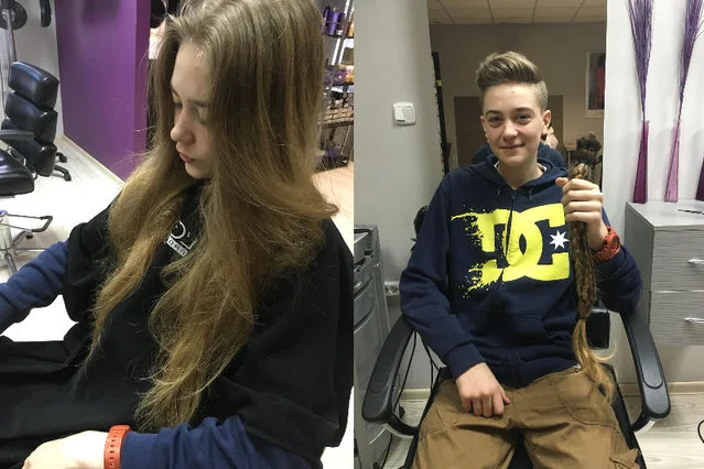 14-letni Michał z Krosna obciął włosy, aby wesprzeć chorujących na raka.