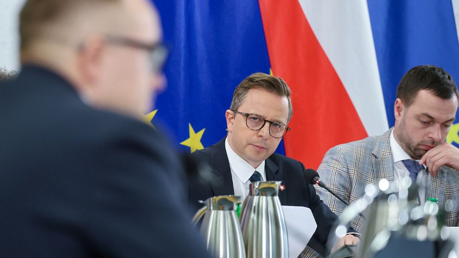 Dariusz Joński i Artur Soboń na posiedzeniu sejmowej komisji śledczej