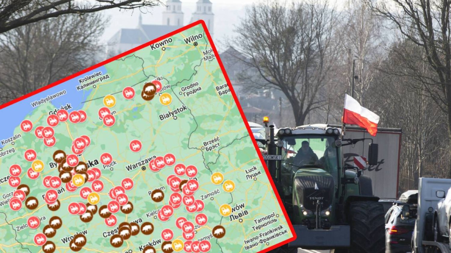 Protest rolników 20 lutego. Mapa utrudnień i blokad pokazuje skalę