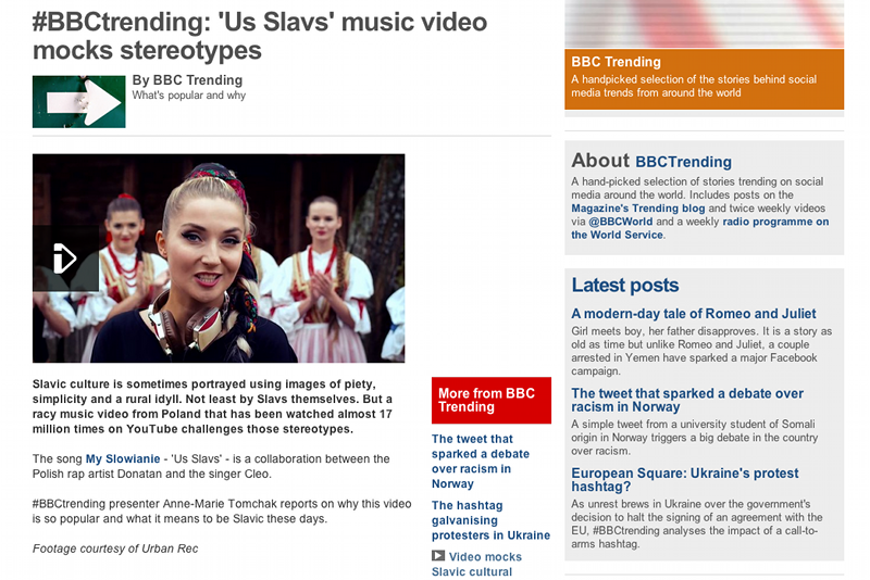 BBC zrobiło reportaż o "My Słowianie"