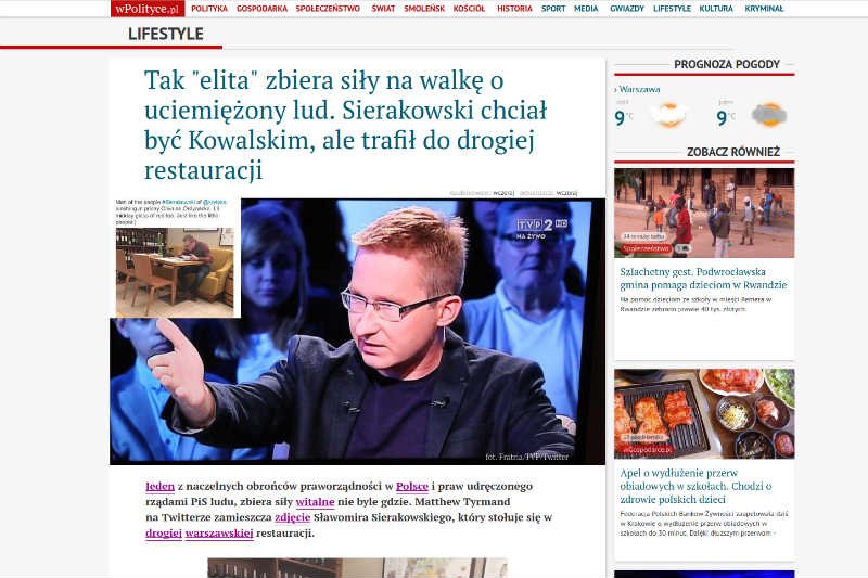 Portal braci Karnowskich wPolityce wyśledził, że Sławomir Sierakowski je zupę!