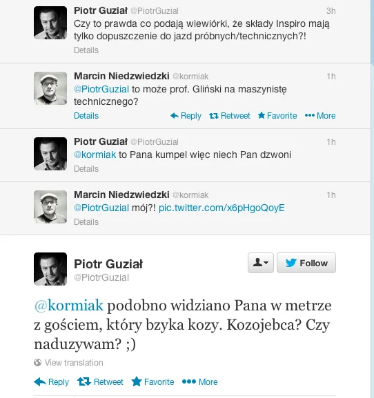 Dyskusja o pociągach Inspiro