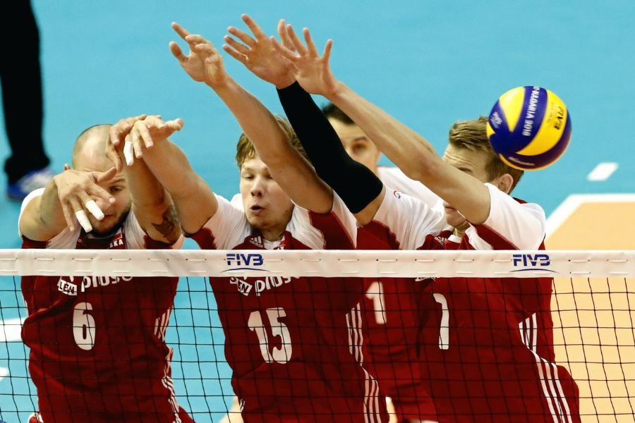 Polscy siatkarze podczas meczu z Argentyną w ramach MŚ.