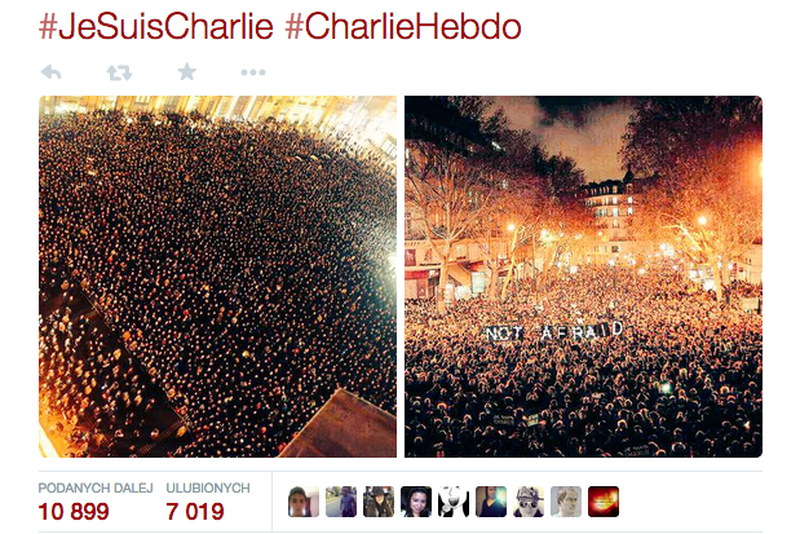 Na paryskim Placu Republiki przez całą noc czuwały tłumy.