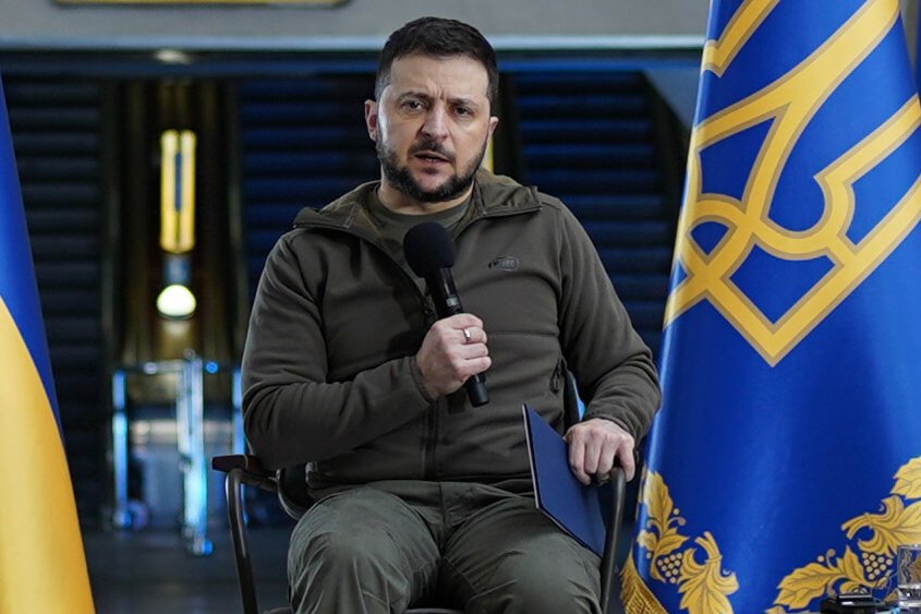 Ukraiński prezydent powiedział, jaki teren okupują Rosjanie.