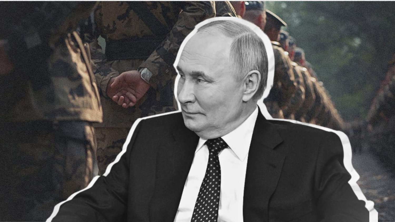 Władimir Putin i rosyjscy żołnierze