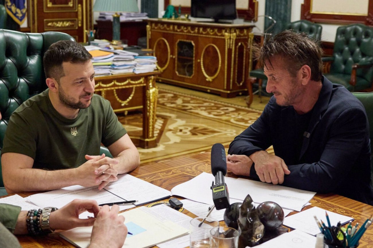 Sean Penn znów pojechał do Ukrainy. Spotkał się z Wołodymyrem Zełenskim.