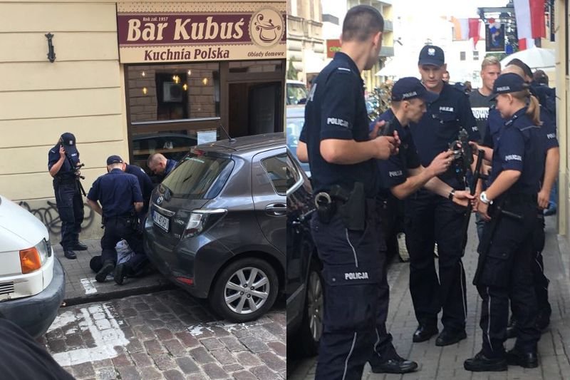 Policjanci obezwładnili nożownika w centrum Warszawy.