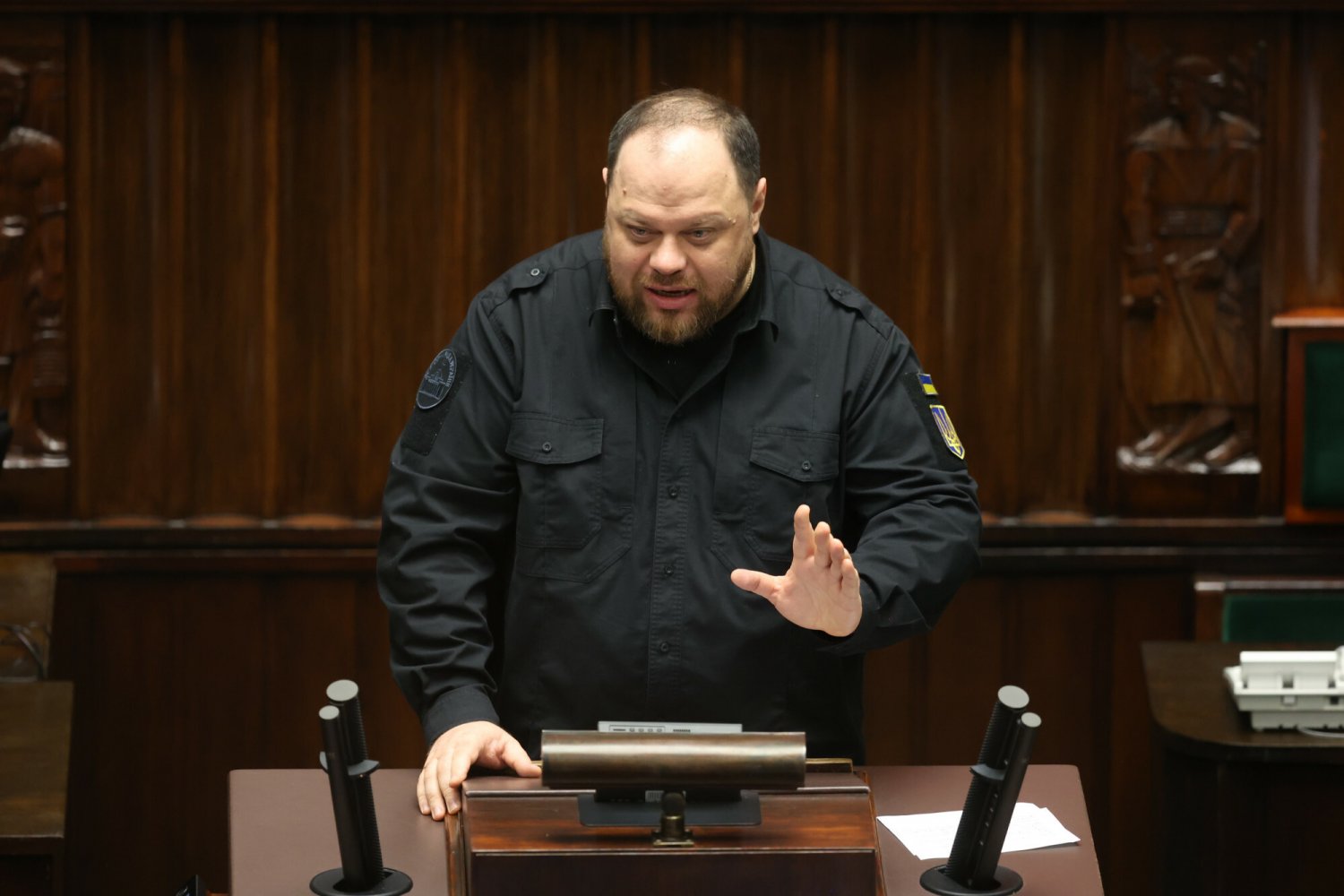 Przewodniczący Rady Najwyższej Ukrainy Rusłan Stefańczuk przemawiał w Sejmie.