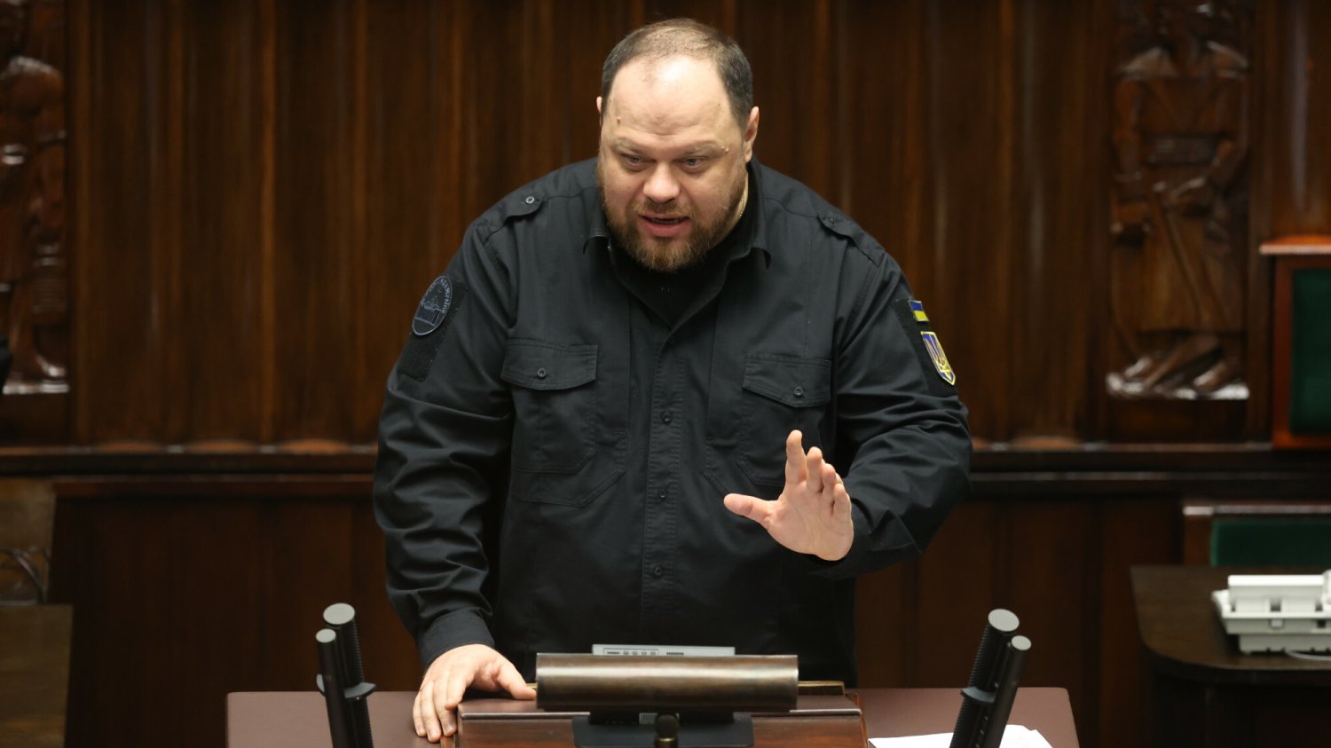 Przewodniczący Rady Najwyższej Ukrainy Rusłan Stefańczuk przemawiał w Sejmie.