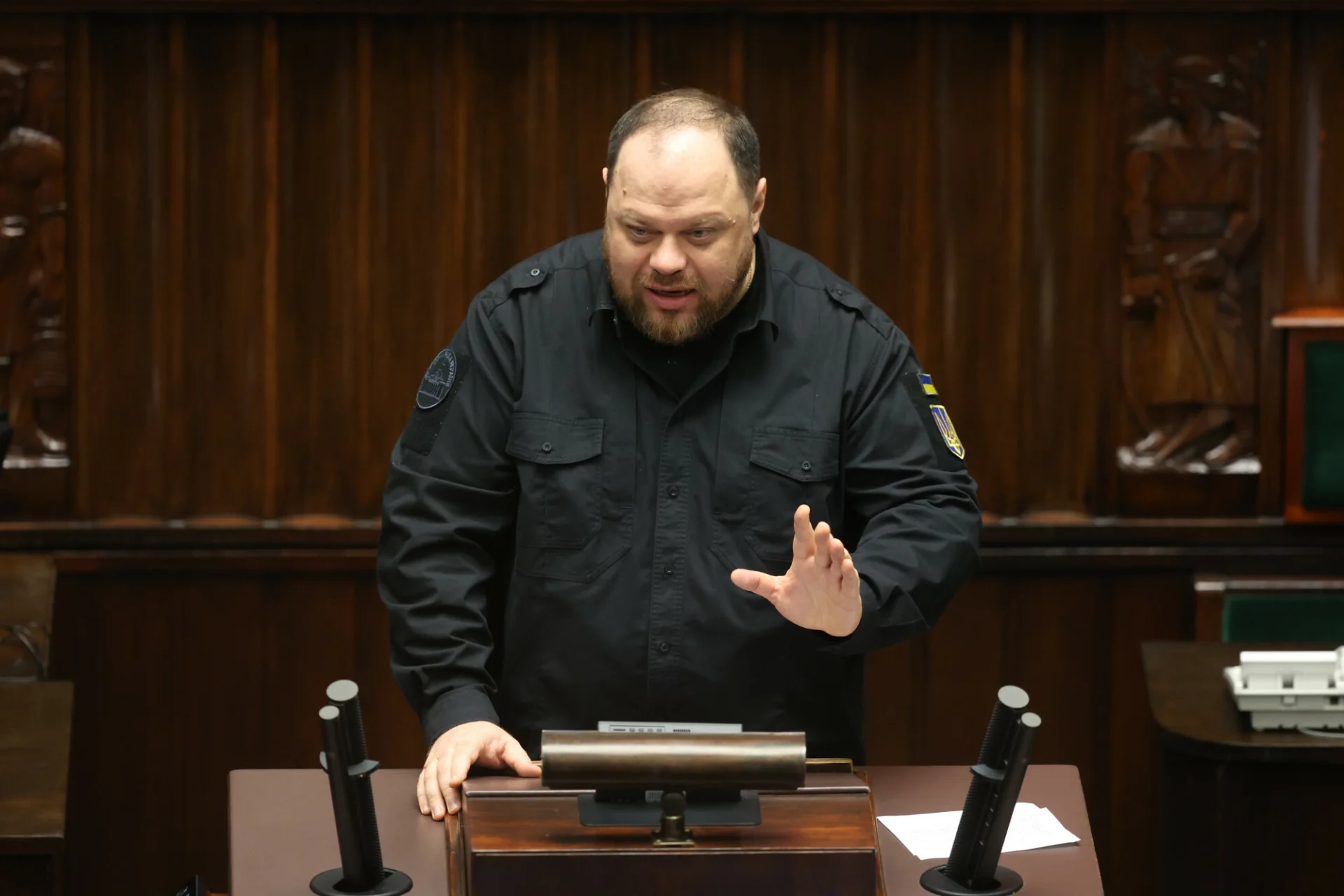Przewodniczący Rady Najwyższej Ukrainy Rusłan Stefańczuk przemawiał w Sejmie.