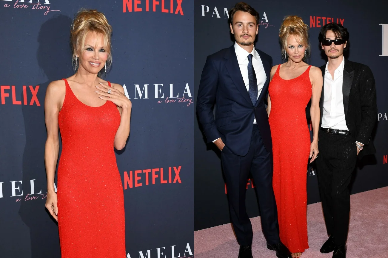 Anderson zachwyciła swoim wyglądem. Na premierę Netflixa zabrała synów