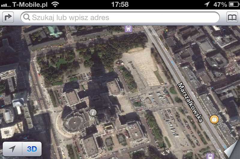 Niewidzialny Pałac Kultury i Nauki według Apple'a