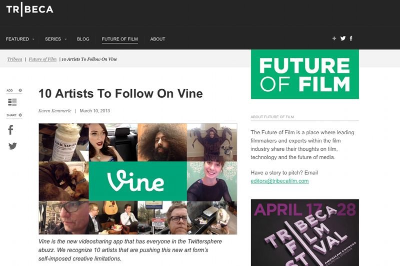 Aplikacja Vine od Twittera została doceniona przez organizatorów prestiżowego festiwalu filmowego Tribeca. Czy sześciosekundowe filmiki staną się hitem?