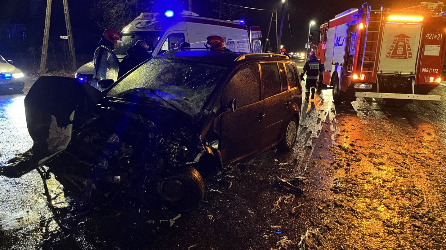 Groźny wypadek na drodze krajowej w Jaromierzu.