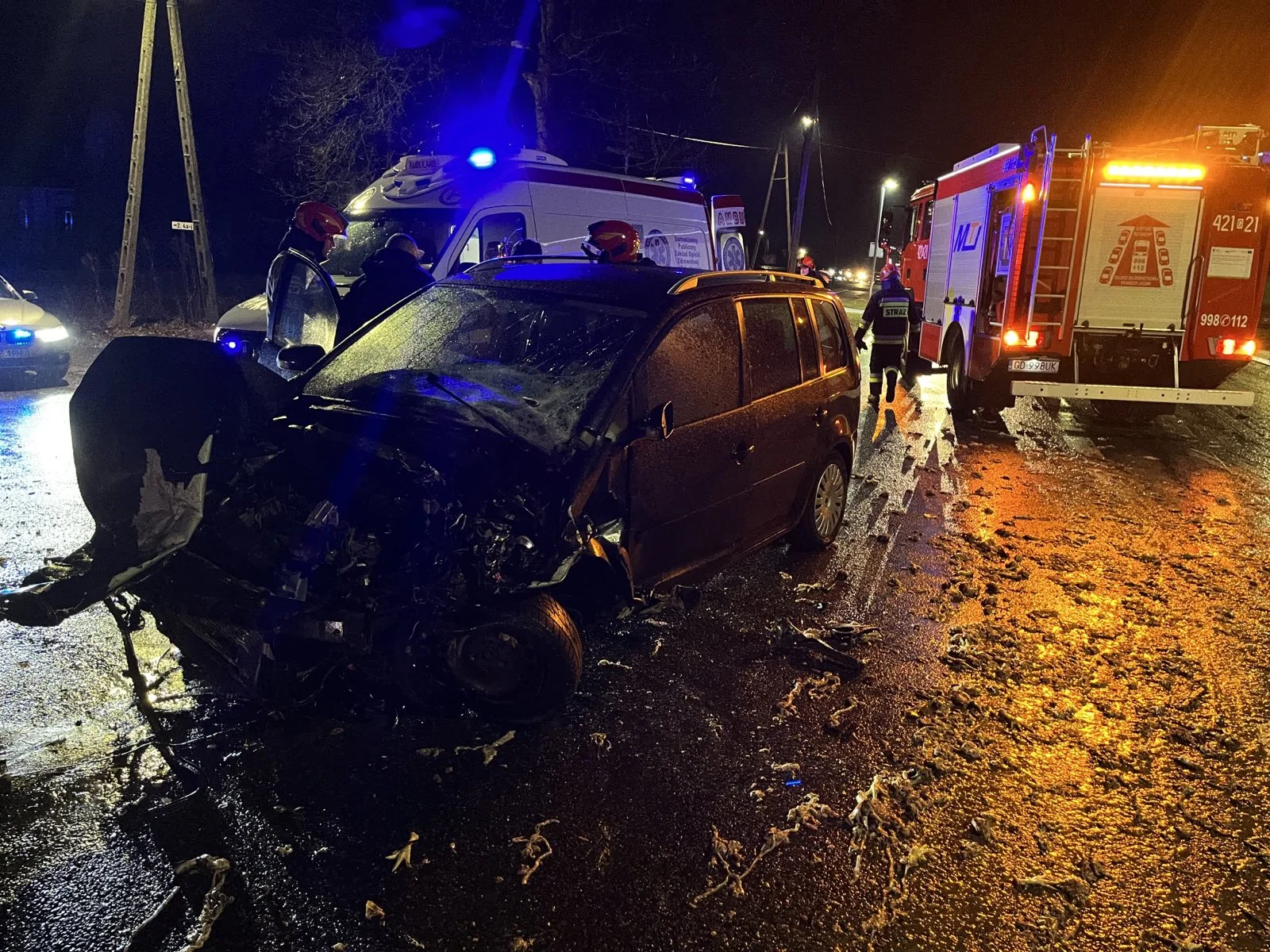 Groźny wypadek na drodze krajowej w Jaromierzu.