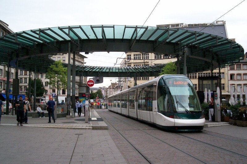 Tramwaje w Strasburgu.