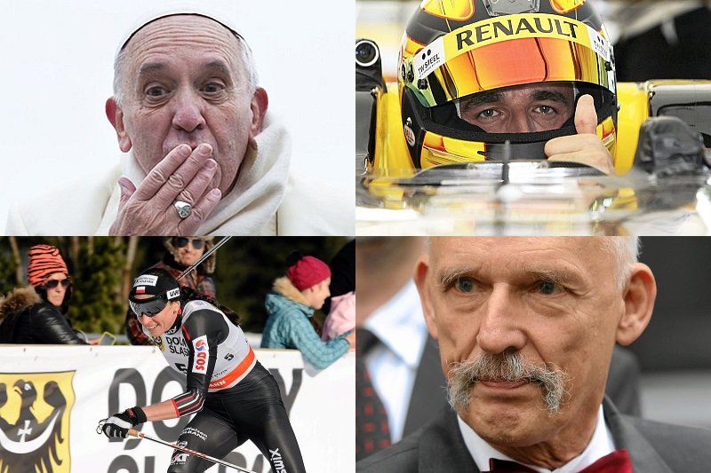 Robert Kubica, papież Franciszek, Justyna Kowalczyk i Janusz Korwin-Mikke nie muszą obawiać się wpadnięcia w internetowy ściek.