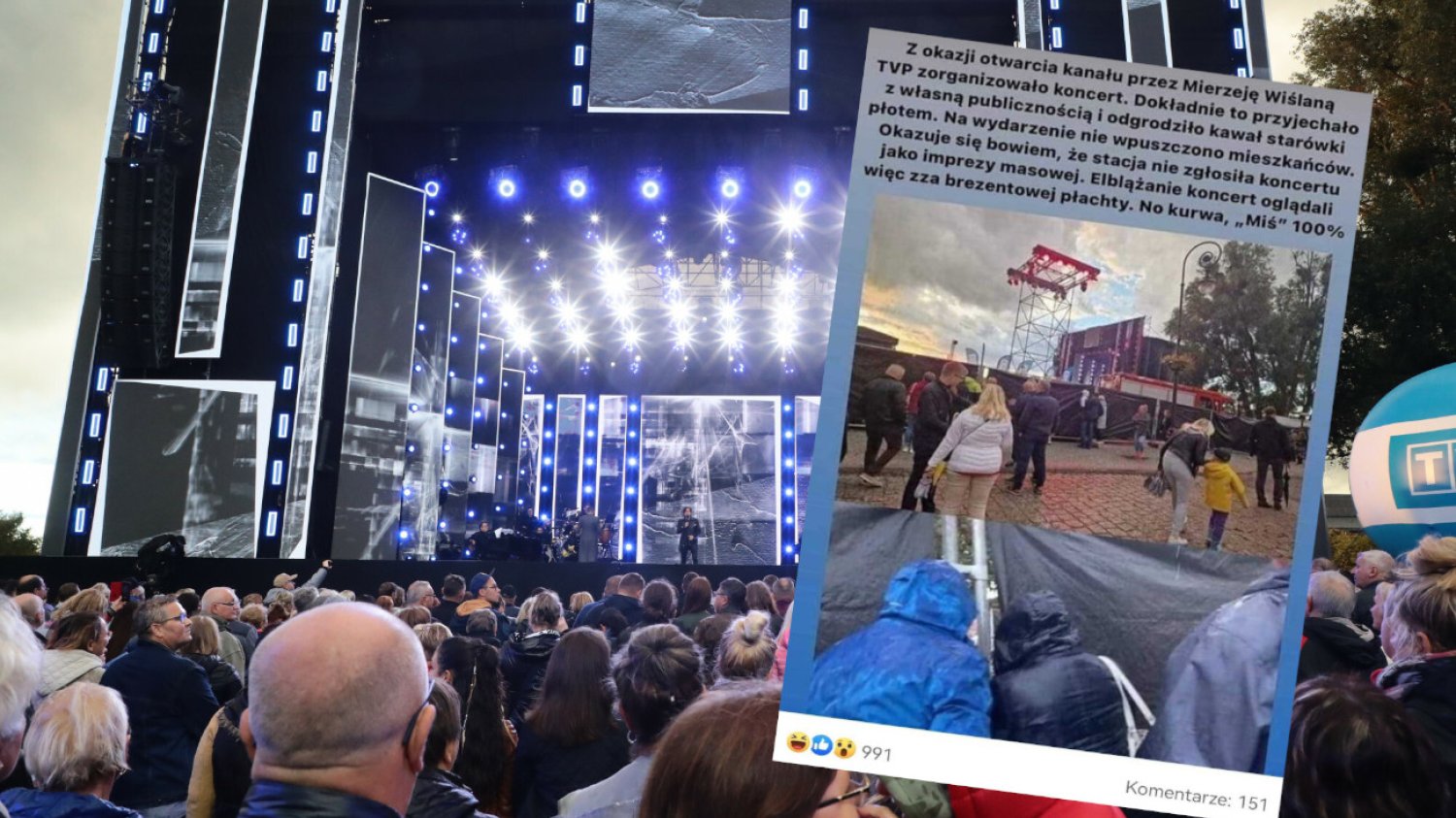 Sobotni koncert w Elblągu mogło obejrzeć w jednym czasie maksymalnie 999 osób. Chętnych było jednak więcej