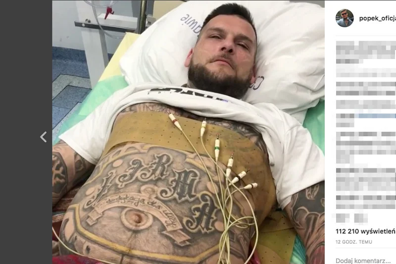 Popek po tanecznym treningu trafił do szpitala.