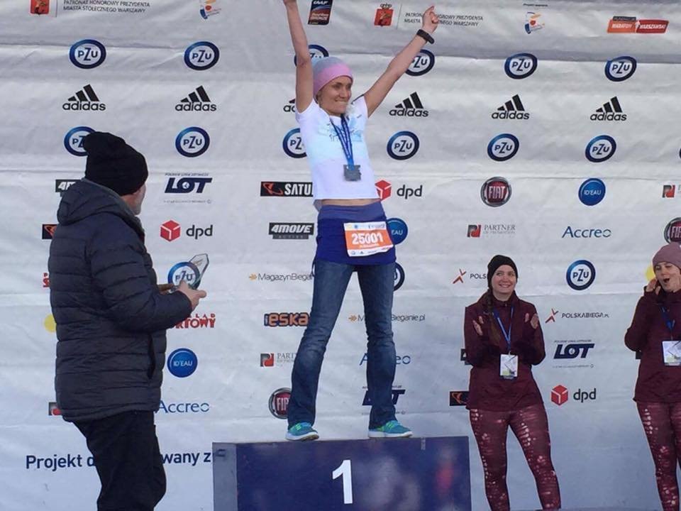 Aleksandra Rzeszutko, 12 PZU Półmaraton Warszawski, 1 miejsce wśród zbiórek #BiegamDobrze