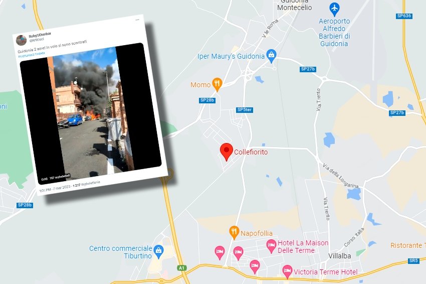 W miejscowości Guidonia doszło do katastrofy lotniczej.