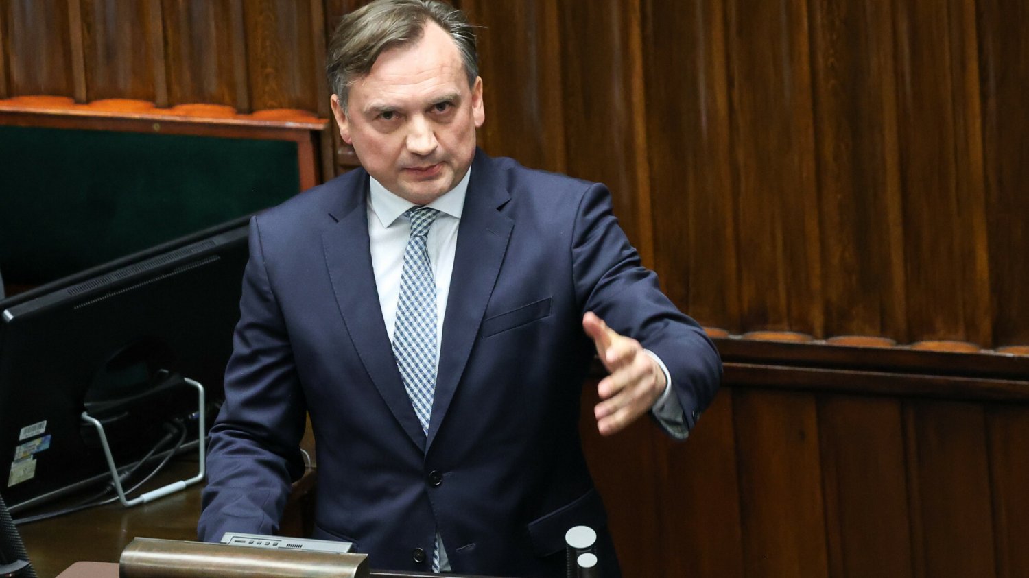Zbigniew Ziobro podczas wystąpienia w Sejmie 14 listopada 2023 roku. To wtedy poddał w wątpliwość, czy nowa władza go rozliczy, czy tak jak przed kilku laty politycy okażą się "fujarami". Niedługo potem zniknął z życia publicznego.