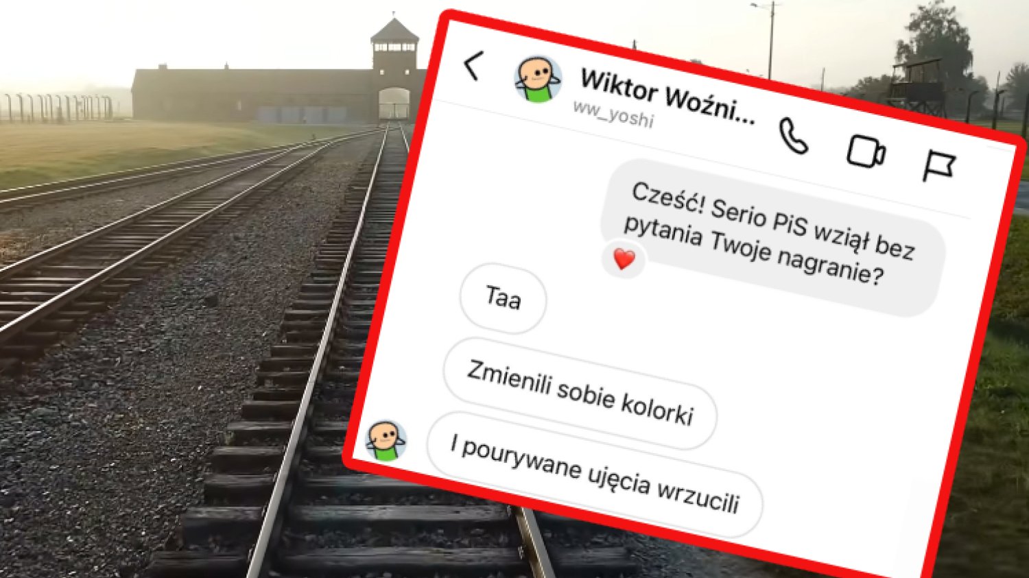 Spot PiS z nagraniami z Auschwitz. Wiktor Woźniak skomentował sprawę