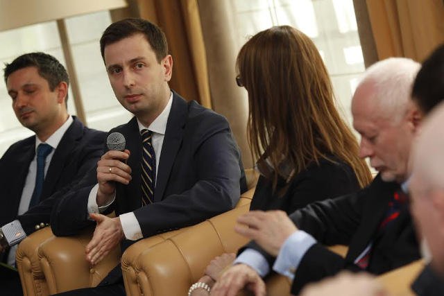 Władysław Kosiniak-Kamysz, minister pracy i polityki społecznej, w trakcie debaty o korzyściach i zagrożeniach migracji dla państw Europy Środkowo-Wschodniej