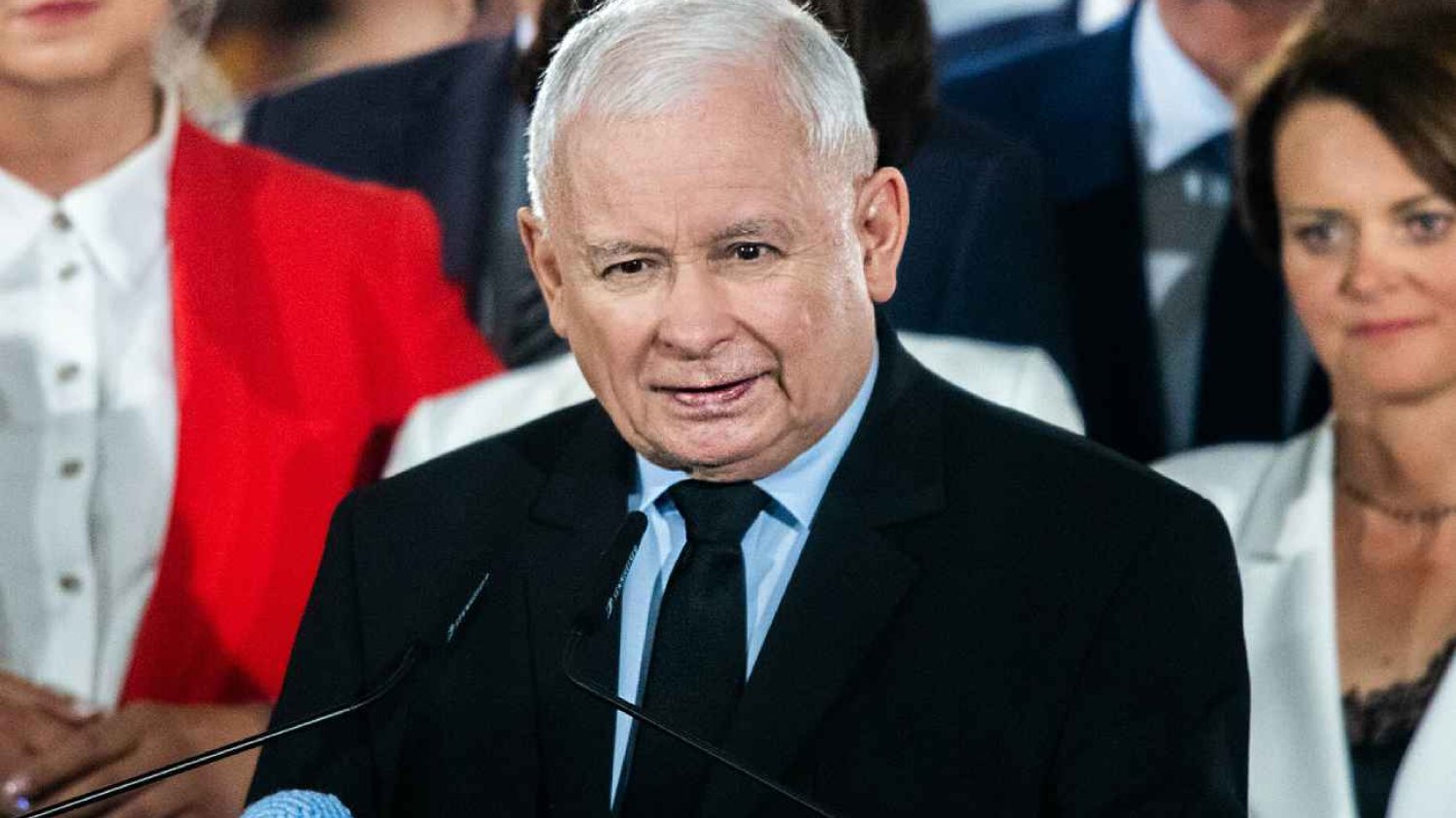 Jarosław Kaczyński w Poznaniu bagatelizował aferę wizową. Jarosław Kaczyński w Poznaniu.