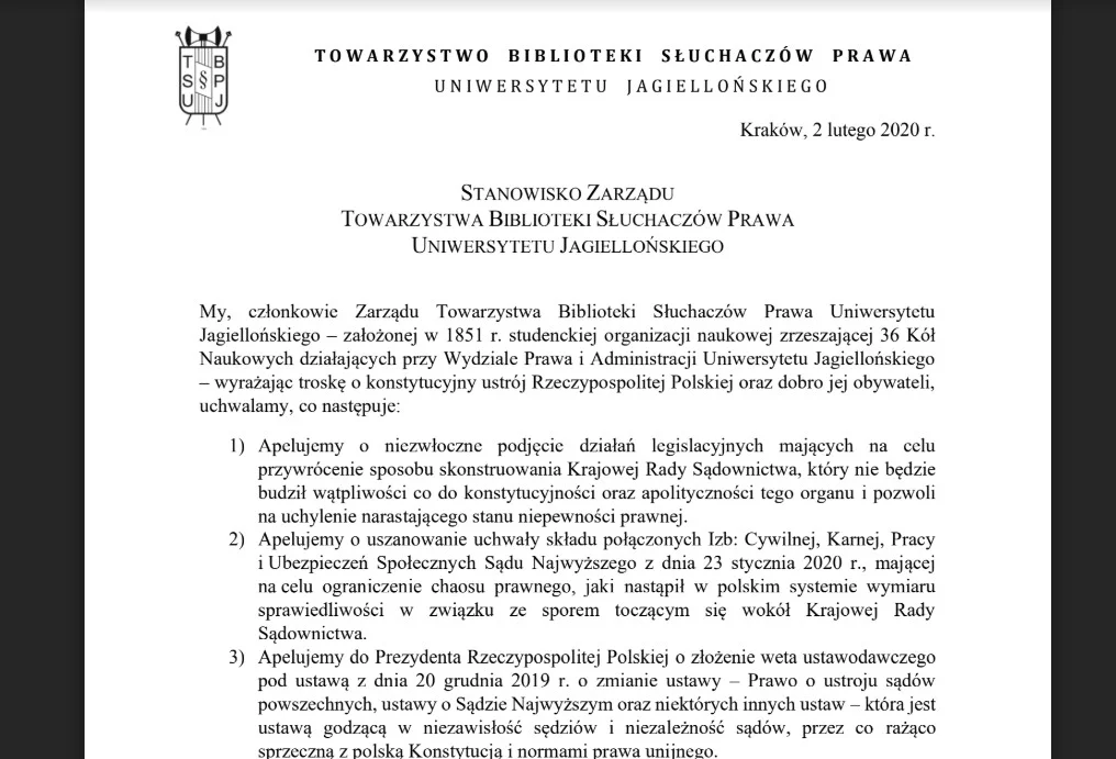Fragment uchwały.