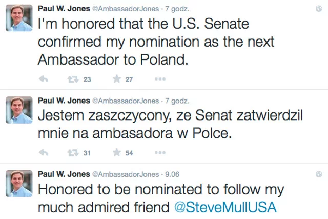 Paul W. Jones jest nowym ambasadorem Stanów Zjednoczonych w Polsce