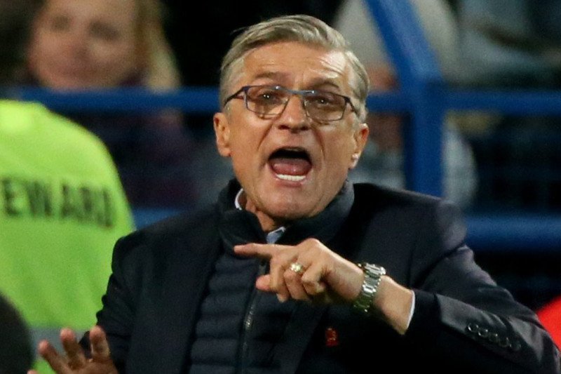 Adam Nawałka podczas meczu eliminacji Mistrzostw Świata Czarnogóra - Polska.