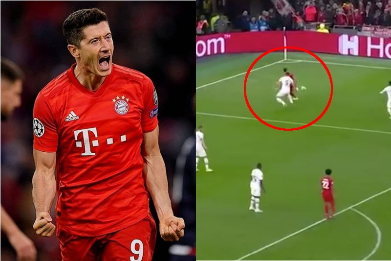 Robert Lewandowski w efektowny sposób ograł Jana Vertonghena.