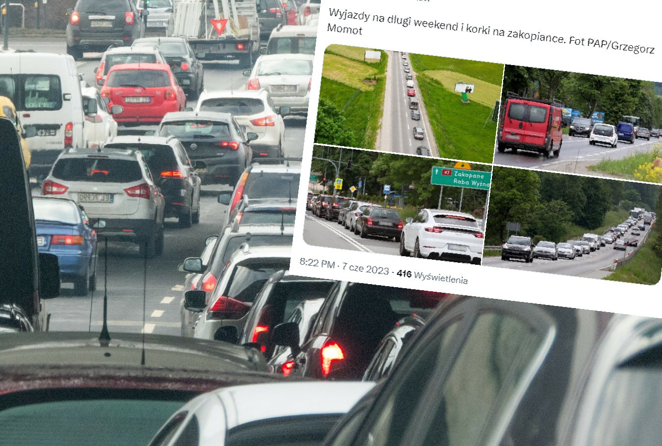 Tłumy ruszyły na długi weekend. Zdjęcia mówią same za siebie.