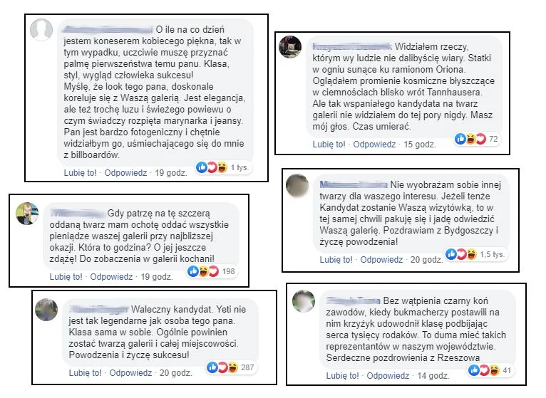 Niektóre komentarze pod zdjęciem pana Witka bawią do łez