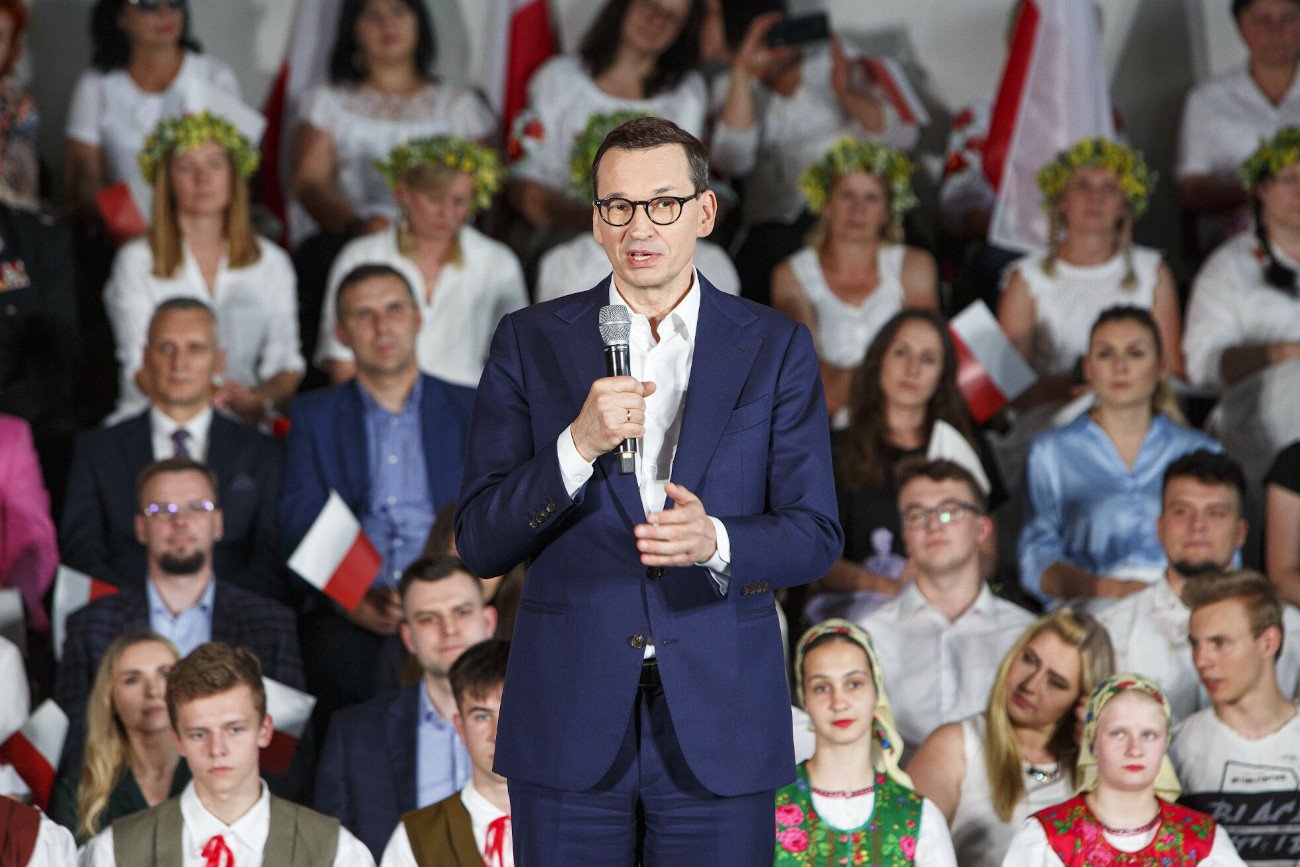 Premier Mateusz Morawiecki odwiedził Rutki-Kossaki na Podlasiu.