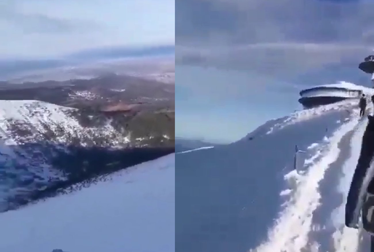 Wypadek na Śnieżce. Nagrano, jak dwóch mężczyzn zleciało "rynną śmierci".