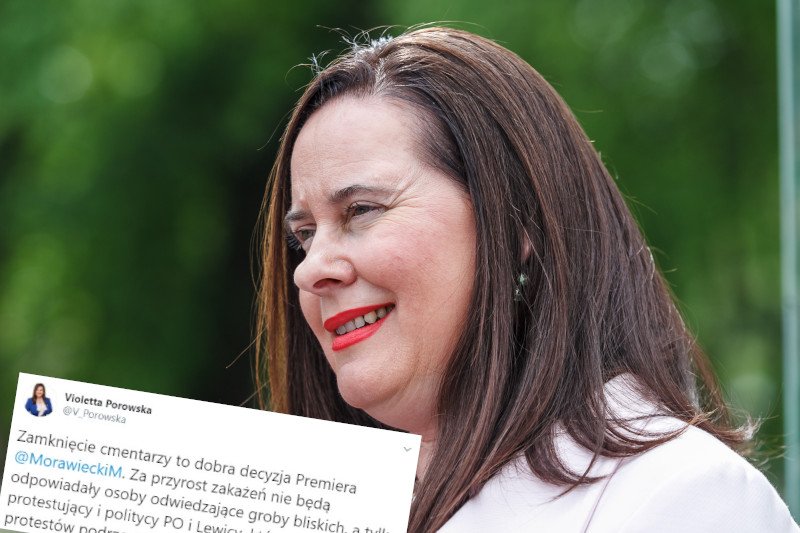 Posłanka Violetta Porowska o powodach zamknięcia cmentarzy.