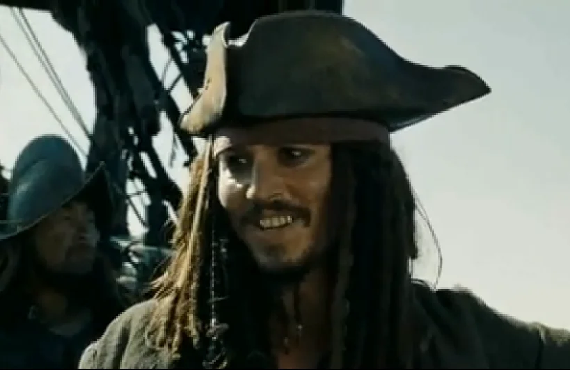 Johny Depp, jako Jack Sparrow.