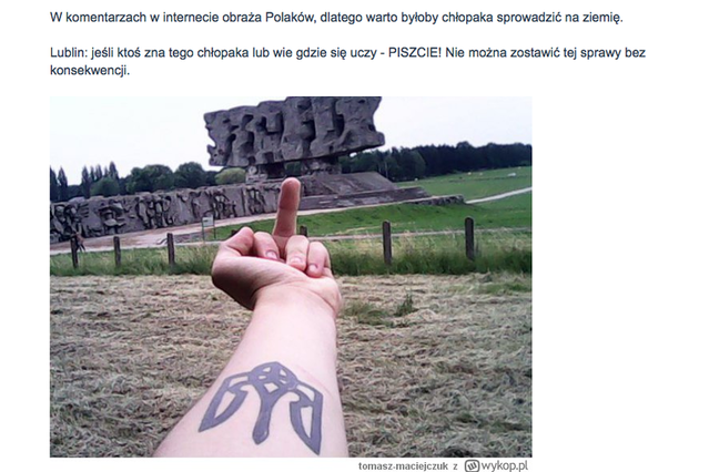 Ukrainiec, który wykonał obraźliwy gest, został wyrzucony z Powiatowego Centrum Edukacji Zawodowej w Świdniku