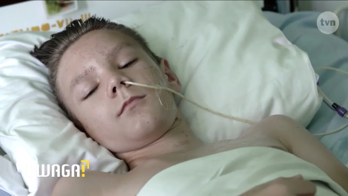 Paweł Rek w ciężkim stanie w Centrum Zdrowia Dziecka w Katowicach. TVN Uwaga