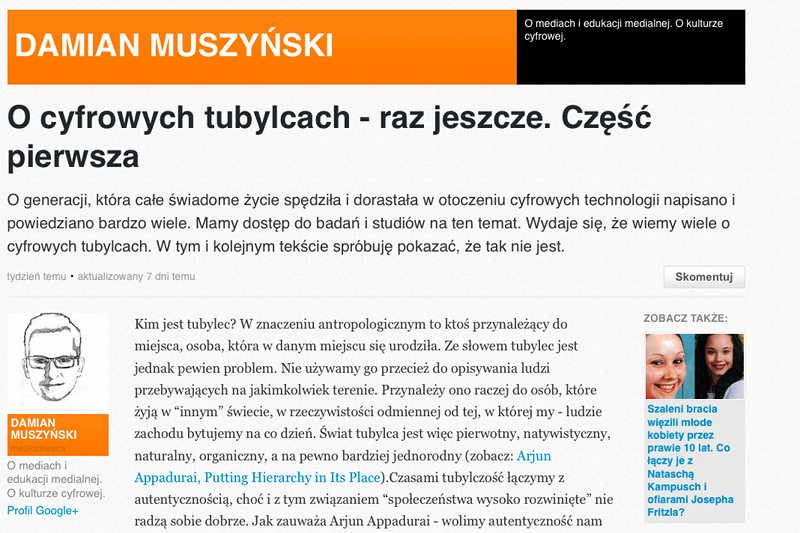 Blog Damiana Muszyńskiego