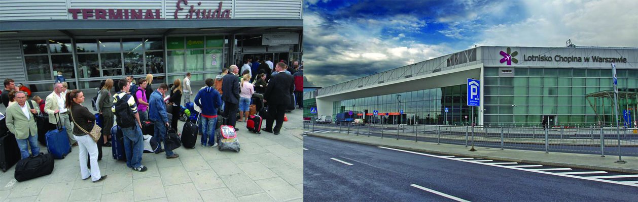 Porównanie zmian na Lotnisku Chopina w Warszawie to najlepsza projekcja zmian w polskie infrastrukturze lotniskowej dzięki EURO 2012. Prowizorki w stylu terminala Etiuda zostały zastąpione nowoczesnymi i bezpiecznymi terminalami.