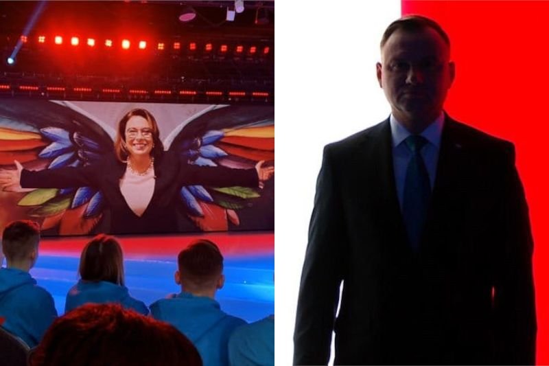 Barbara Nowacka broni plakatu z Kidawą-Błońską.