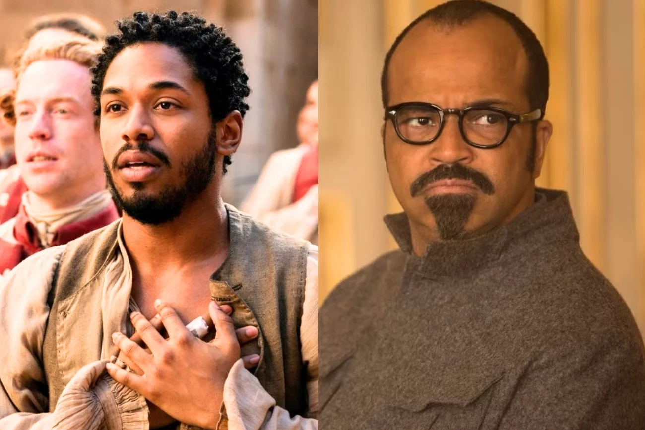Kelvin Harrison Jr. w "Cyrano" i Jeffrey Wright jako Beetee w filmie "Igrzyska śmierci: Kosogłos"
