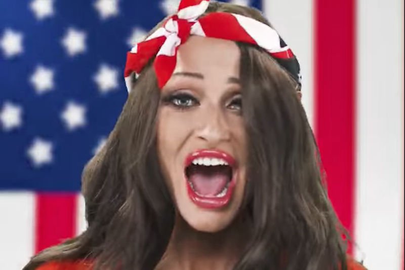 Małgorzata Godlewska zaśpiewała hymn USA.